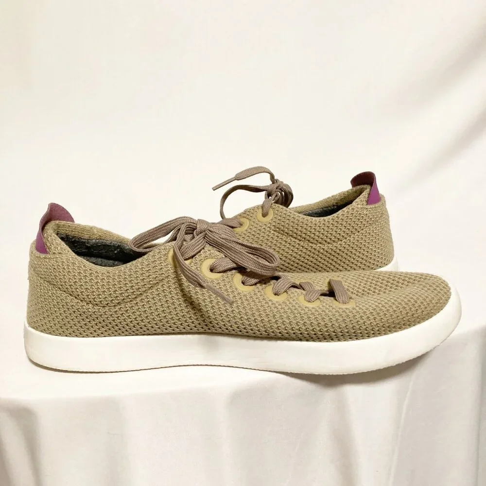 Allbirds Tree Piper Men's Size 10 Hazy Beige Tan Green Casual Lace Up Sneakers